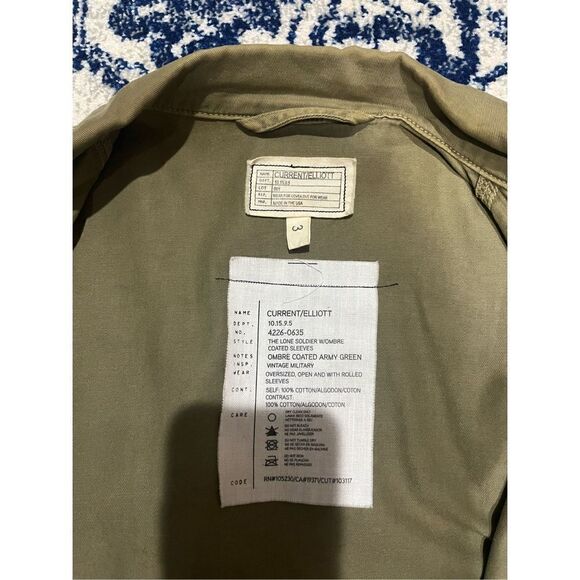 Current Elliott Lone Soldier Jacket with Ombre Coated Sleeves - Picture 10 of 11